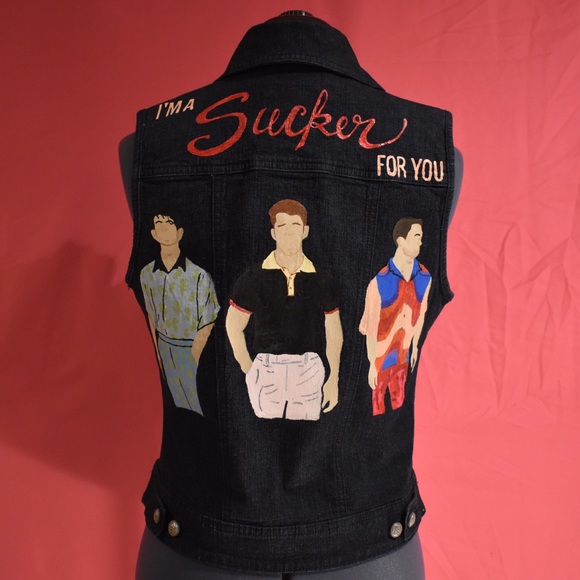 nick jonas denim jacket